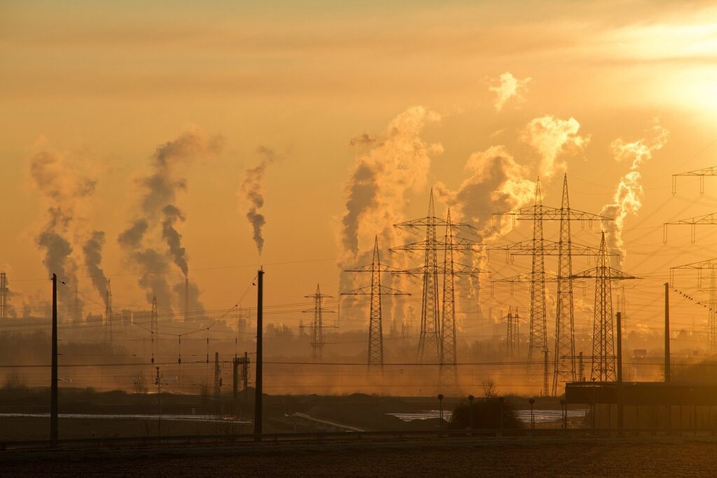 industry, environmental pollution, smog, sunrise, air pollution, air, environmental protection, pollution, smoke, nature, chimney, steam, evening sky, poisonous, environment, power plant, industrial plant, exhaust, factory